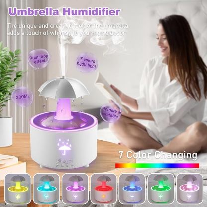 Hot Sale 49% OFF⏰ Rain Umbrella Humidifier & Aroma Diffuser with Soothing Rain Sounds
