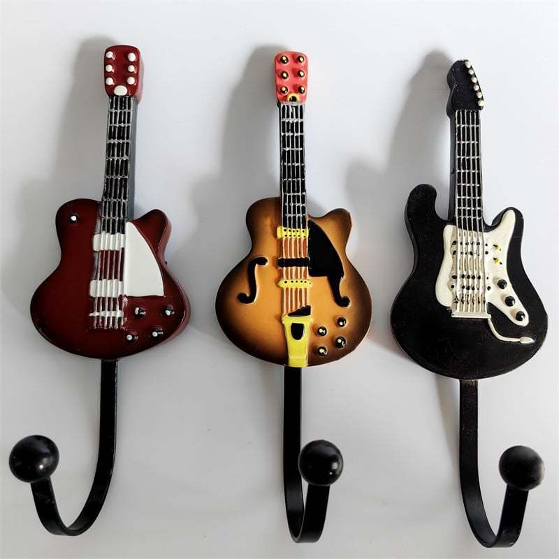 🎸Vintage Guitar Shaped Decorative Hooks Rack 🎸Vintage Guitar Shaped 