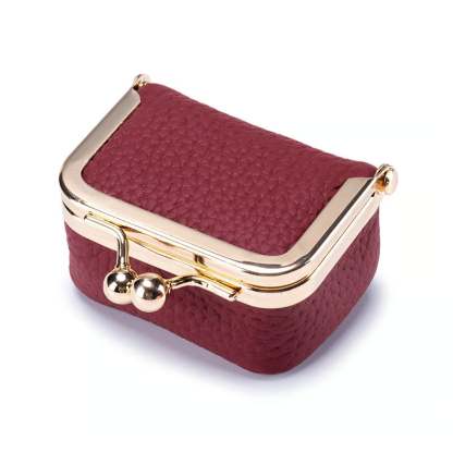✨ Genuine Leather Mini Jewelry Box - Compact & Stylish Jewelry Organizer ✨