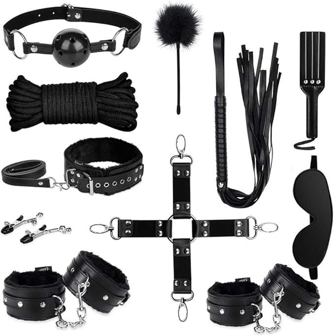 💥Hot Sale💥BDSM Bondage Sex Toys - 3 Fun Leather Bondage Toy Set
