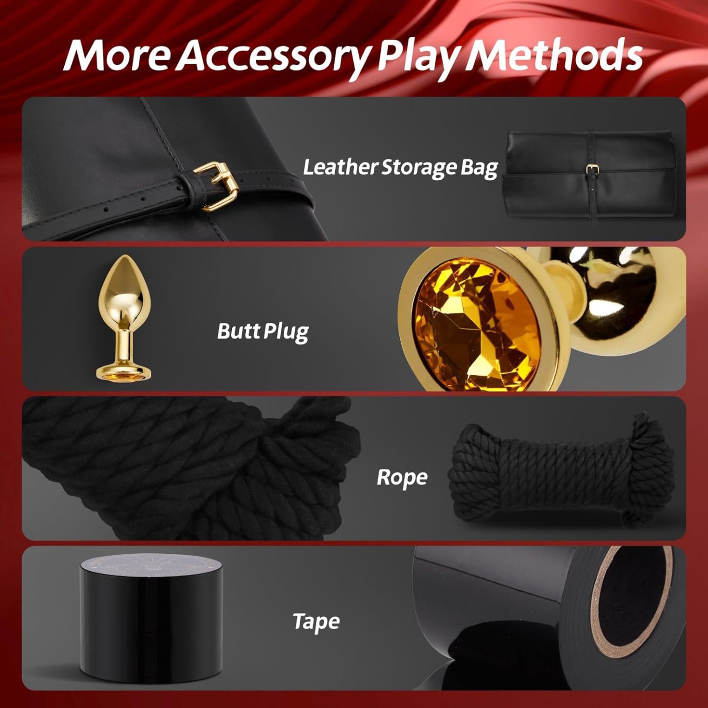 💥Hot Sale💥BDSM Bondage Sex Toys - 3 Fun Leather Bondage Toy Set