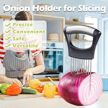 Onion Holder for Slicing – Safe & Easy Kitchen Tool 🧅🔪