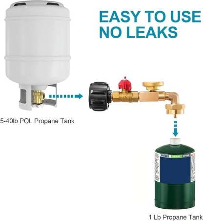 LAST DAY PROMOTION SAVE 49% Top-Rated Propane Refill Elbow Adapter with Tank Gauge