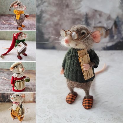 🎅Christmas Hot Sale - Handmade Cute Needle Felted Mouse