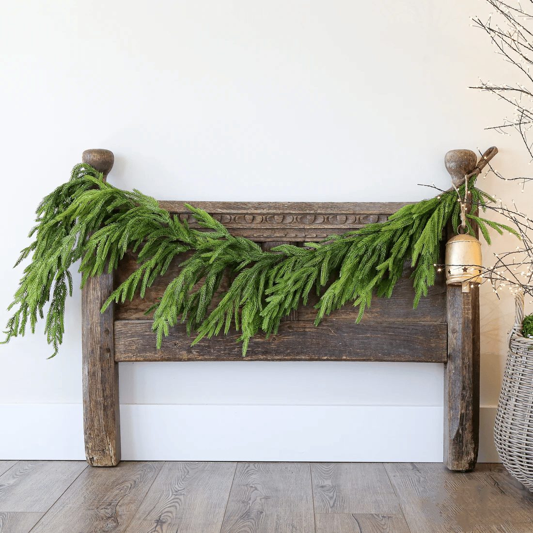 Christmas Sale 50% OFF!✨Natural Christmas Greenery - Real Touch Norfolk Pine Garland🌲