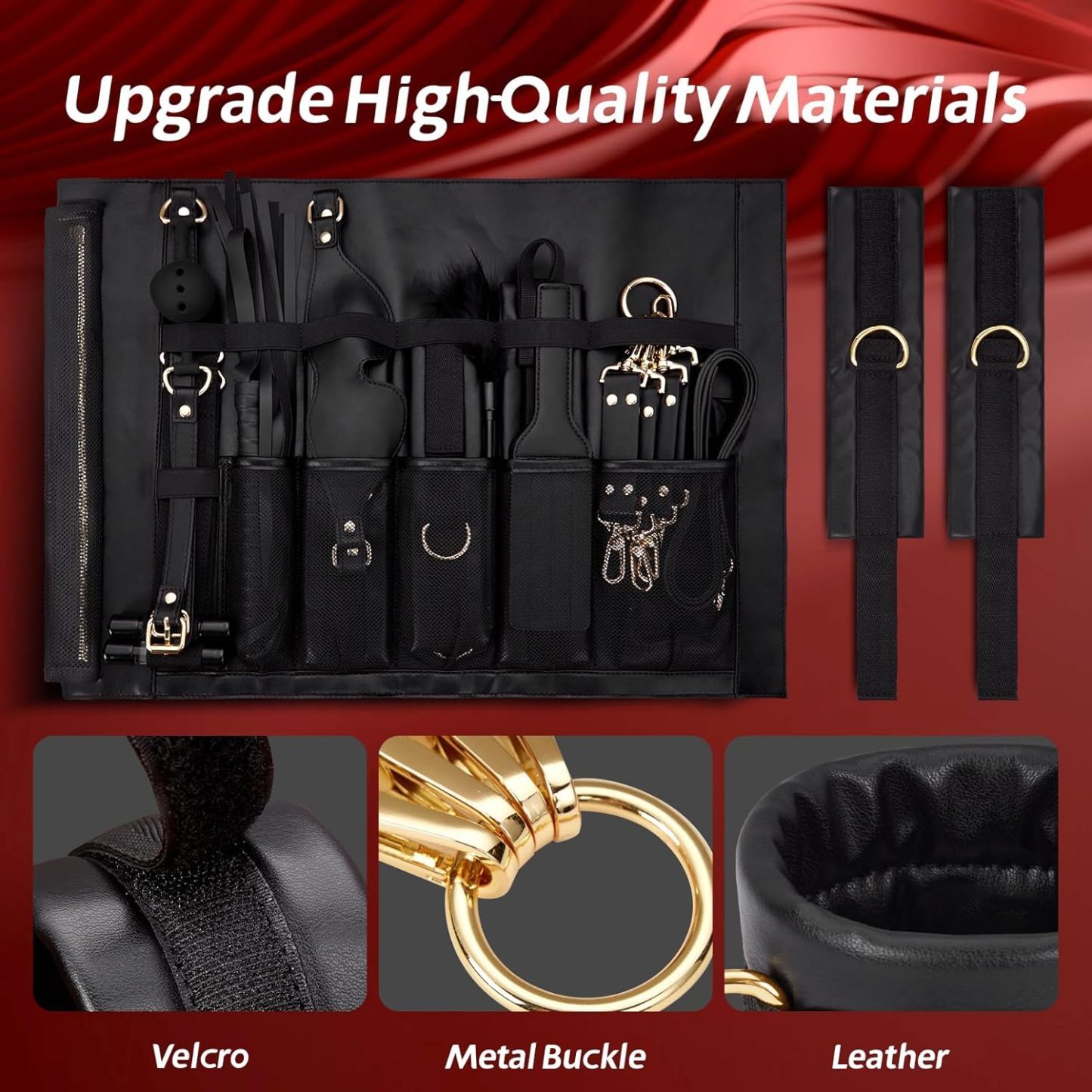 💥Hot Sale💥BDSM Bondage Sex Toys - 3 Fun Leather Bondage Toy Set
