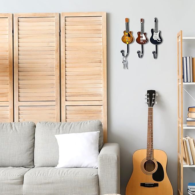 🎸Vintage Guitar Shaped Decorative Hooks Rack