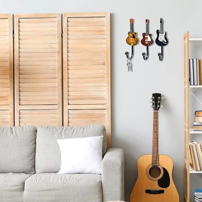 🎸Vintage Guitar Shaped Decorative Hooks Rack