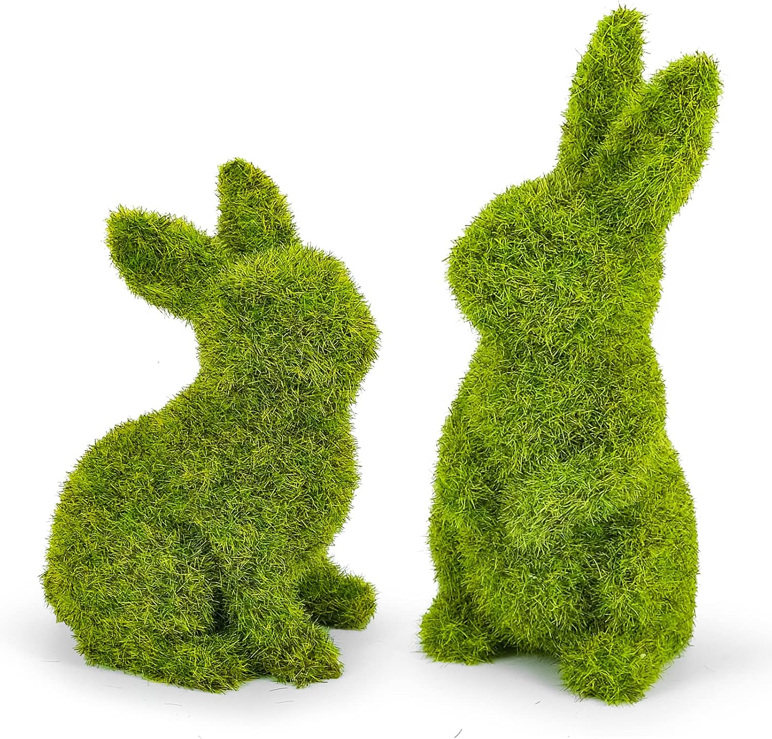 "🌿 【Easter Garden Magic】 Handcrafted Resin Moss Bunny Figurines🐇