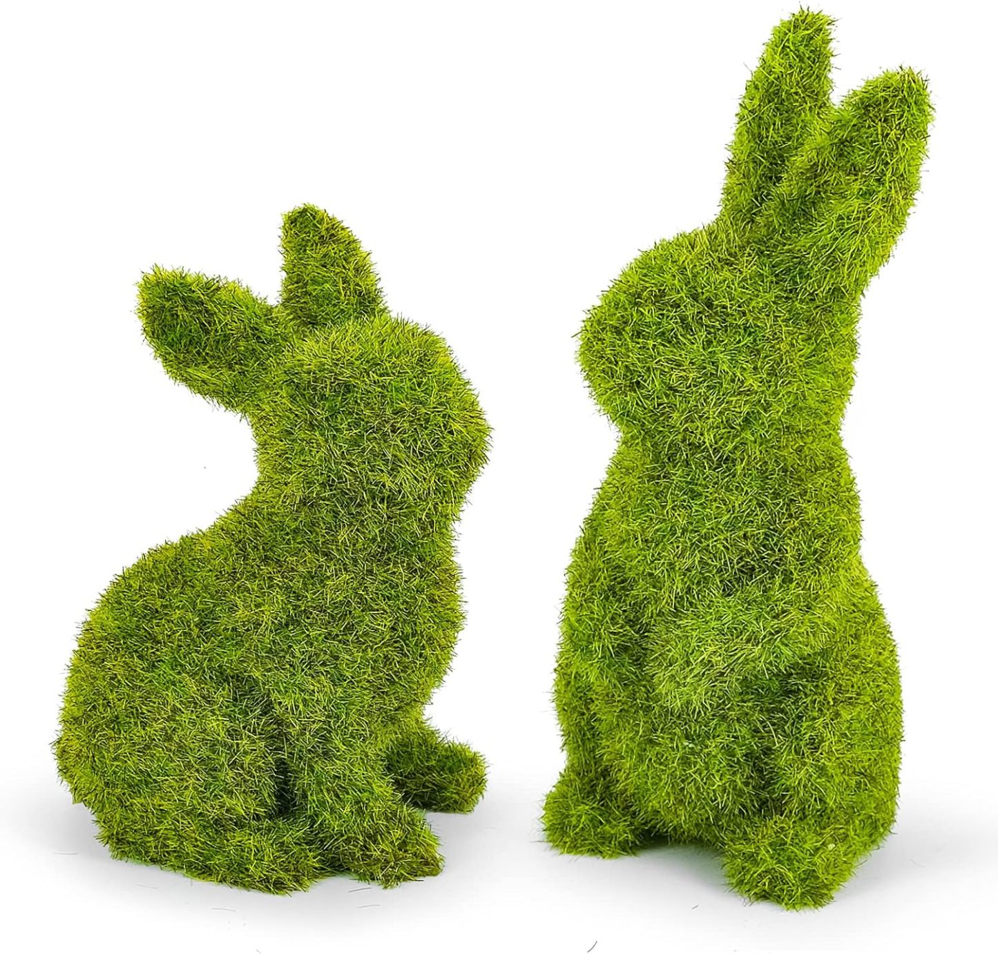 "🌿 【Easter Garden Magic】 Handcrafted Resin Moss Bunny Figurines🐇