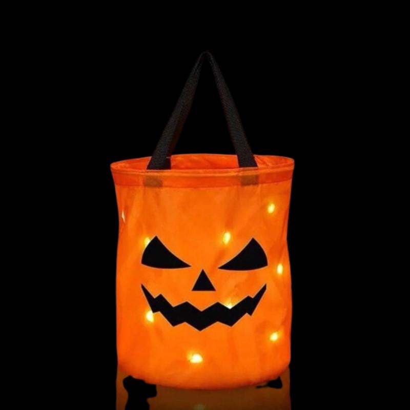LAST DAY SALE 49% OFF Halloween Candy Bucket with LED Lights Trick or