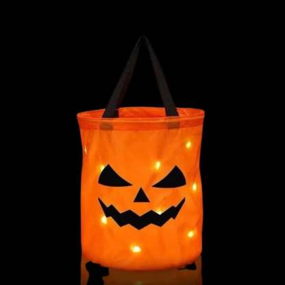 💥LAST DAY SALE 49% OFF💥 Halloween Candy Bucket with LED Lights Trick or Treat Bags for Kids and Adults Halloween Basket