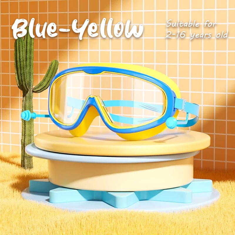 🔥Last week 49% OFF🔥HD children's large frame waterproof and anti-fog swimming goggles