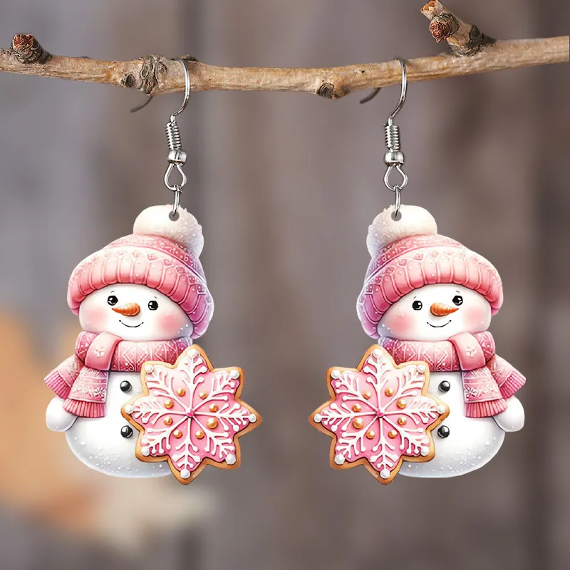 ⛄Early Chirstmas Sale SAVE 49% OFF - Christmas Colorful Scarf Snowman Necklace Earrings