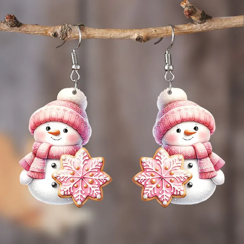 ⛄Early Chirstmas Sale SAVE 49% OFF - Christmas Colorful Scarf Snowman Necklace Earrings