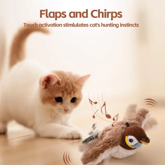 🌲Christmas Special 50% OFF🌲2024 New Simulation Electric Sparrow Cat Toy