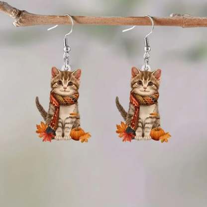🐱Cozy Hoodie Cat Acrylic Earrings✨