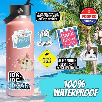 🔥Hot Sale 49% OFF Today-Set of 130 Pcs Funny Saying Stickers