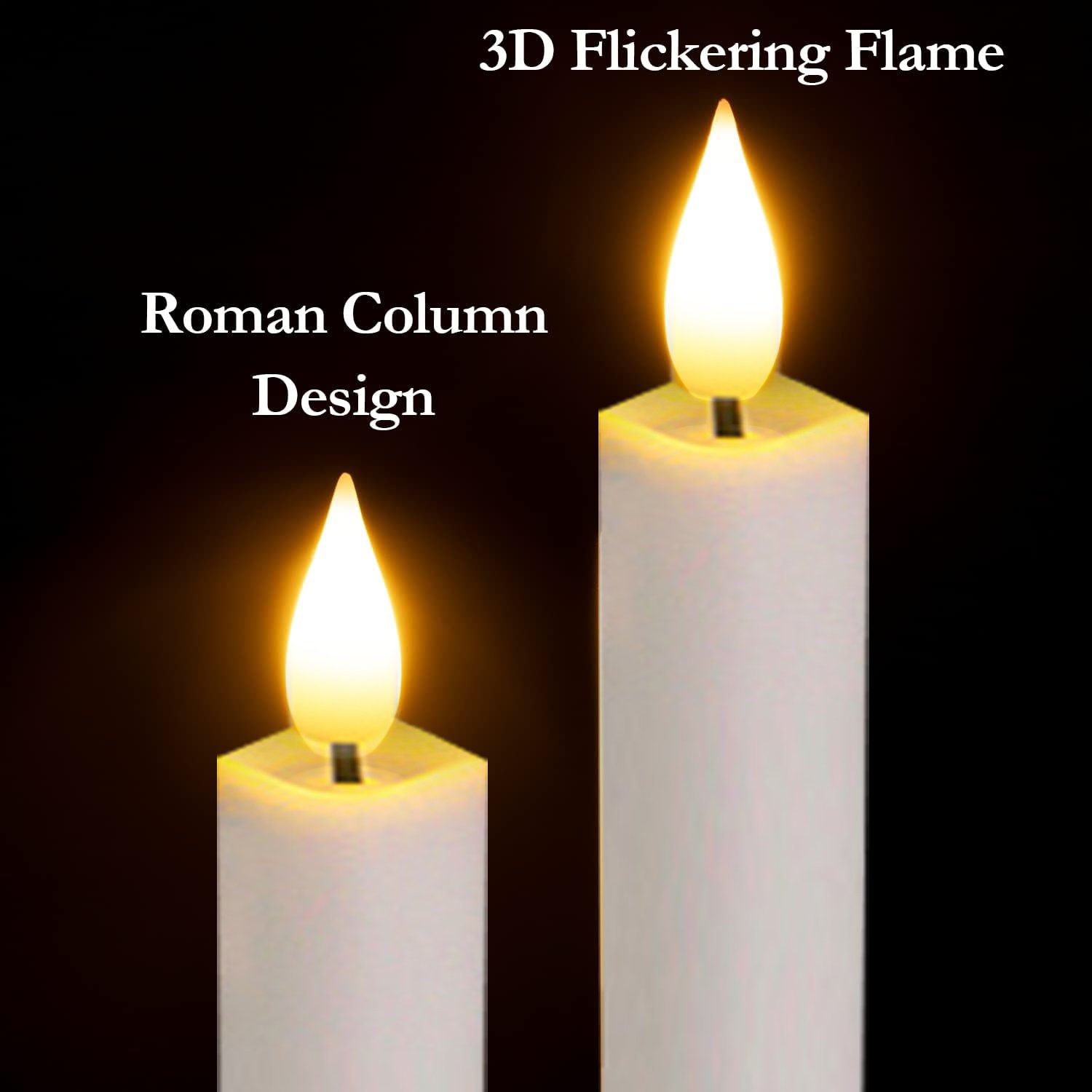 🎄CHRISTMAS ON SALE🔥Window flameless Led tapered candle dusk dawn (1Set/6pcs)
