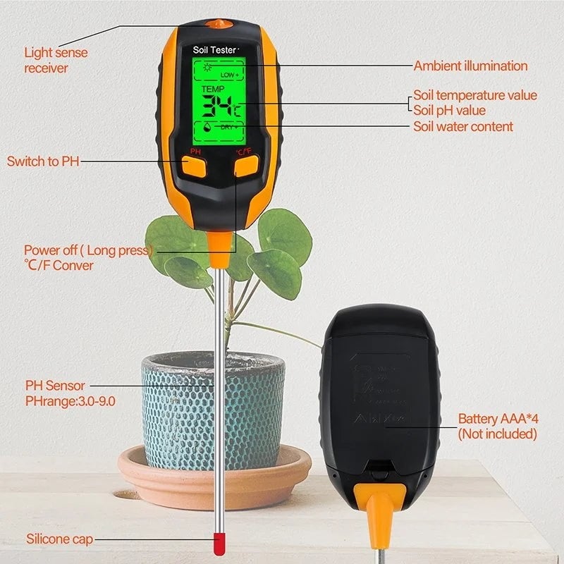 🔥Last Day 49% OFF-Digital 4-in-1 Soil Test Meter