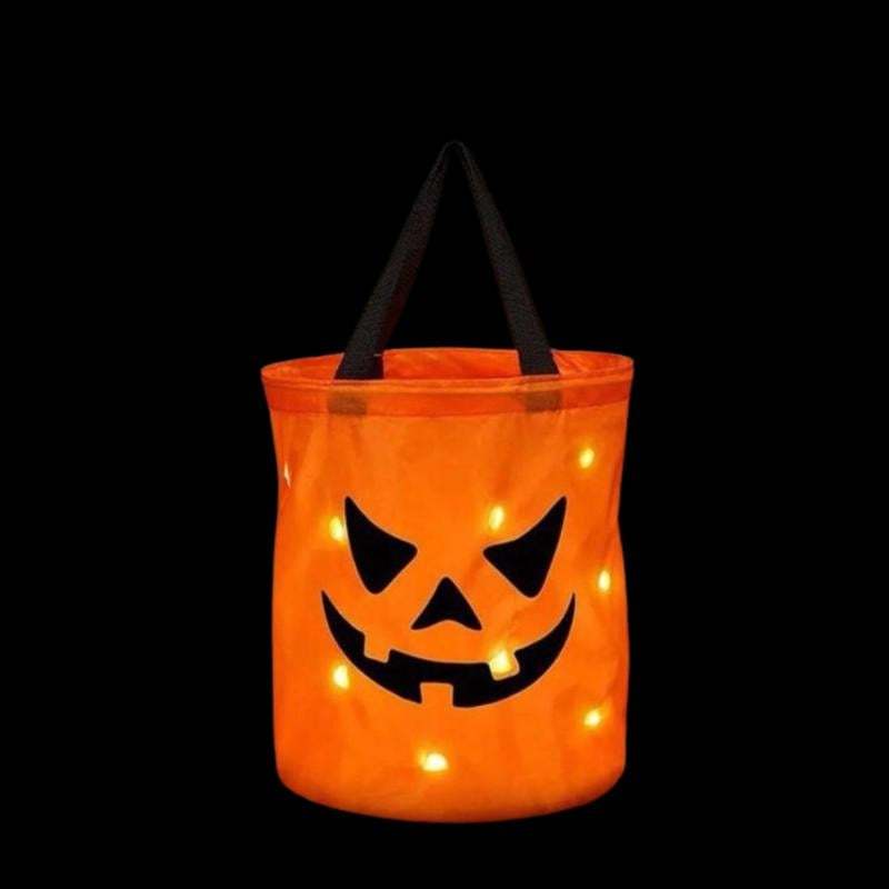 💥LAST DAY SALE 49% OFF💥 Halloween Candy Bucket with LED Lights Trick or Treat Bags for Kids and Adults Halloween Basket