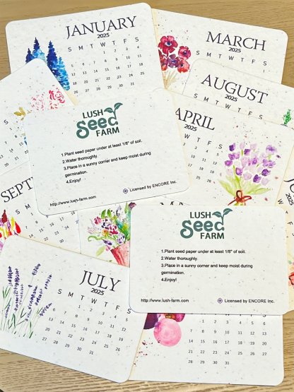 🌱Eco-Friendly Plantable Seed Calendar 2025