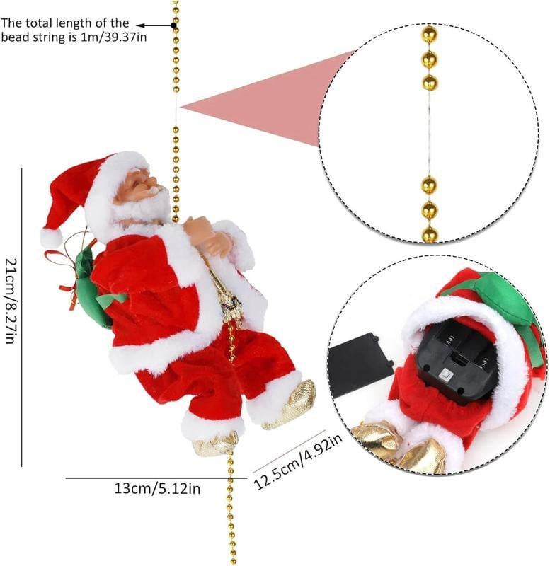 (🎅Xmas Sale 49% OFF🎄) - Electric Climbing Santa Claus Musical Toys