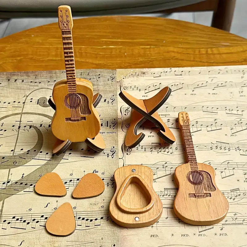 🎁Wooden Acoustic Guitar Pick Box🎸