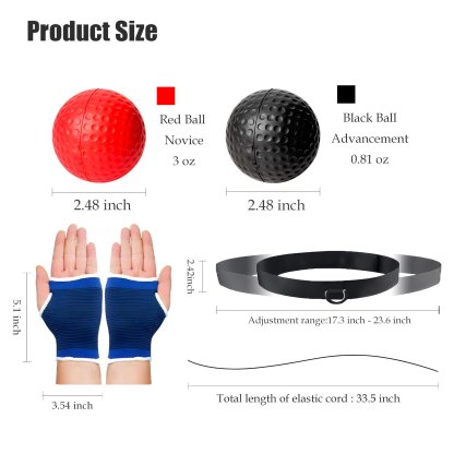 💥LAST DAY SALE 49% OFF💥 Boxing Reflex Ball for Boy Gifts, Improve Reaction Speed and Hand Eye Coordination Training Boxing Equipment for Home