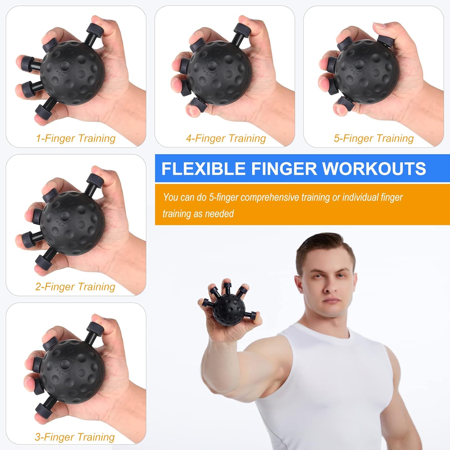 5-Finger Adjustable Hand Strengthener 🏋️