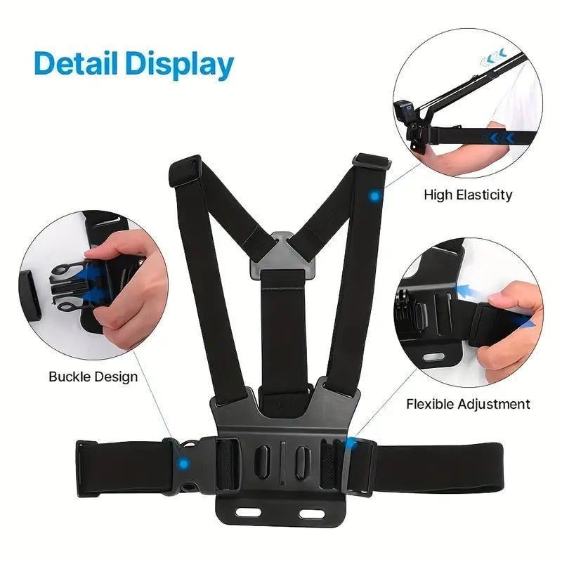 💥LAST DAY SALE 49% OFF💥 Action Camera Strap Set with Phone Clip, Fixing Mount for Gopro/Phone/Osmo Action, Sports Camera Accessories