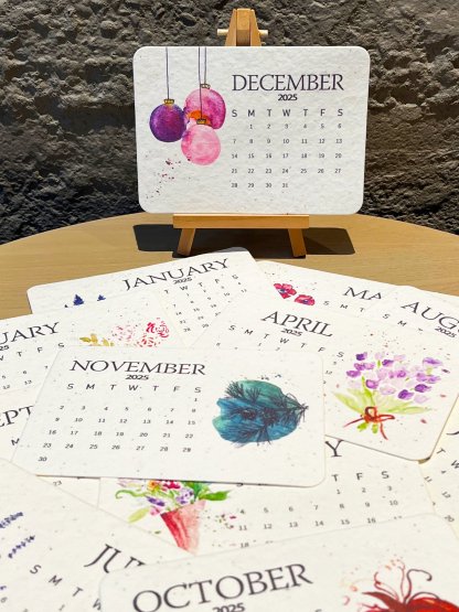 🌱Eco-Friendly Plantable Seed Calendar 2025