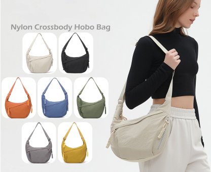 🎉Last Day Promotion 49% OFF - ✨ Stylish Plain Color Nylon Crossbody Bag 