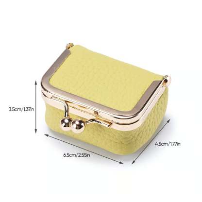 ✨ Genuine Leather Mini Jewelry Box - Compact & Stylish Jewelry Organizer ✨