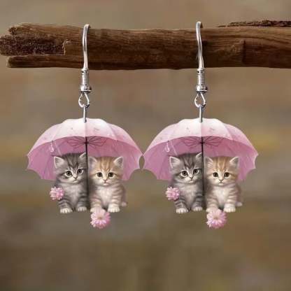 🐱Cozy Hoodie Cat Acrylic Earrings✨