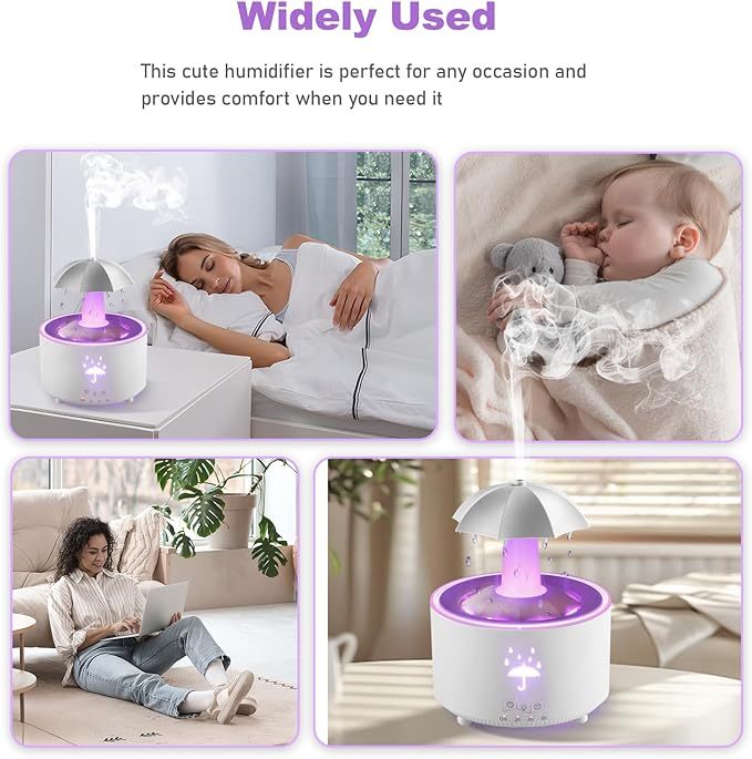 Hot Sale 49% OFF⏰ Rain Umbrella Humidifier & Aroma Diffuser with Soothing Rain Sounds