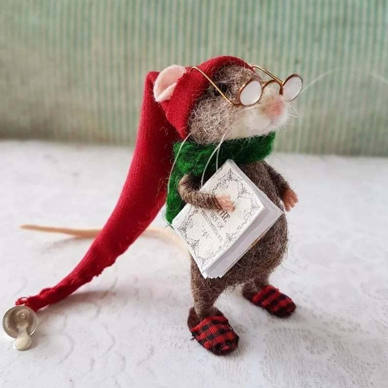 🎅Christmas Hot Sale - Handmade Cute Needle Felted Mouse