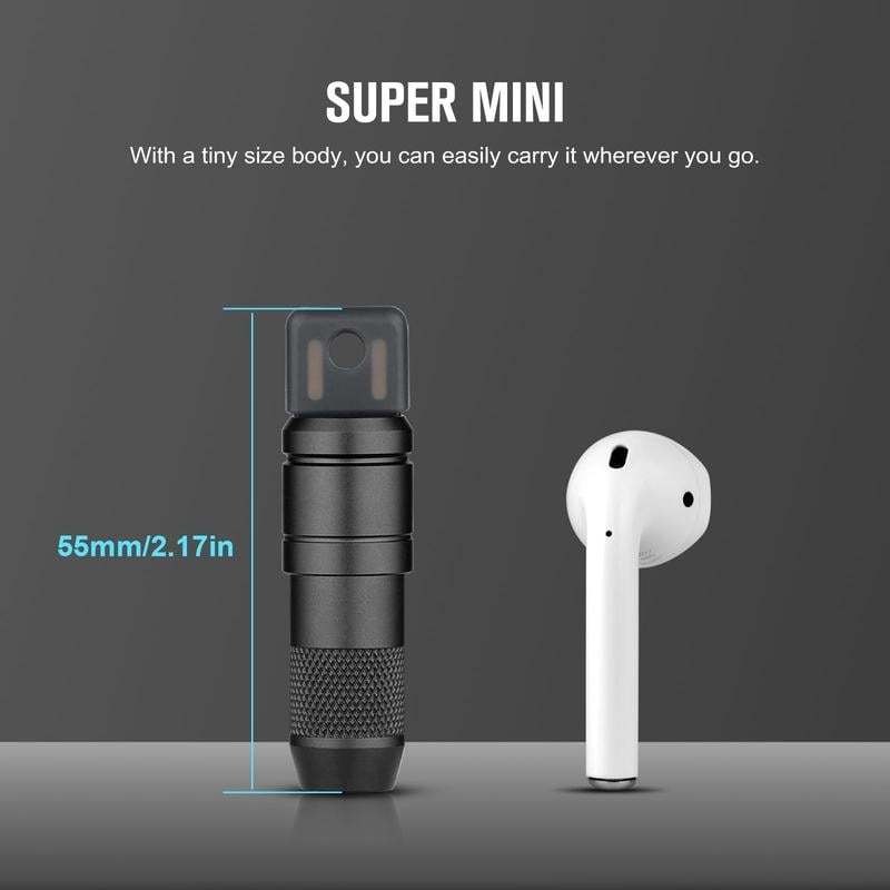 IMINI 2 EDC Rechargeable Keychain Flashlight, 50 Lumens Compact and Portable Mini Light, Tiny LED Keyring Lights with Built-in Battery Ideal for Everyday Carry