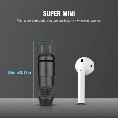 IMINI 2 EDC Rechargeable Keychain Flashlight, 50 Lumens Compact and Portable Mini Light, Tiny LED Keyring Lights with Built-in Battery Ideal for Everyday Carry
