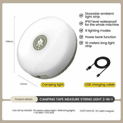 🎅Christmas 49% OFF🎁32.8 FT Camping Outdoor Waterproof String Light