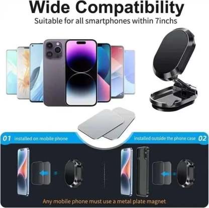 🔥Alloy Folding Magnetic Car Phone Holder