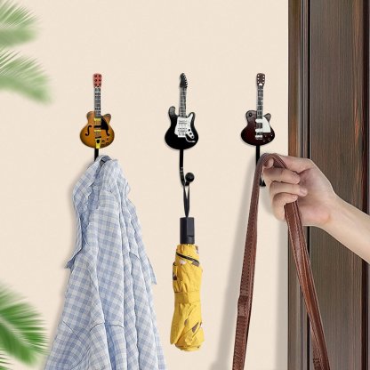 🎸Vintage Guitar Shaped Decorative Hooks Rack