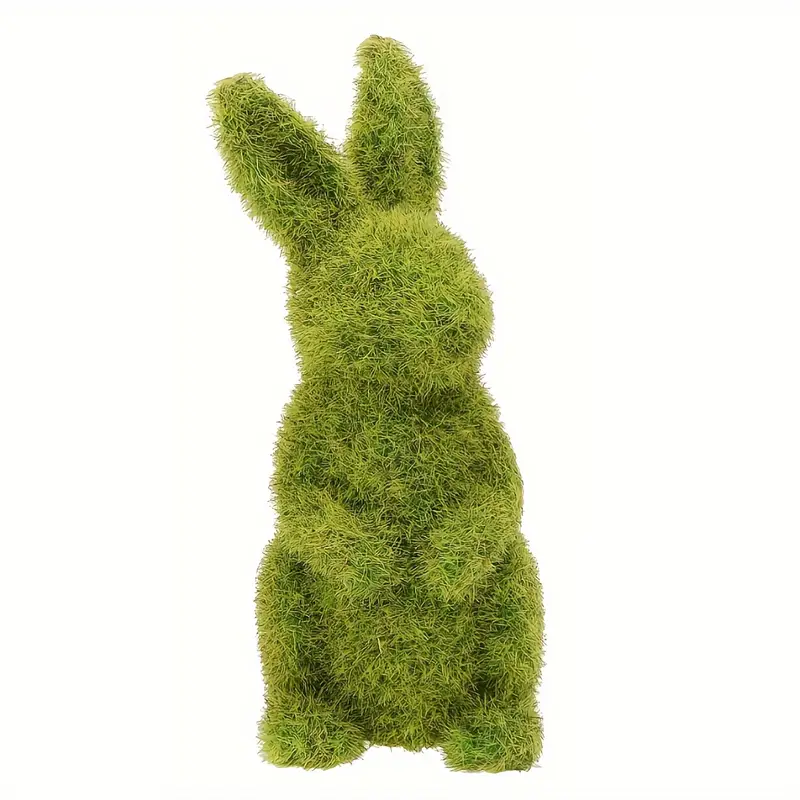 "🌿 【Easter Garden Magic】 Handcrafted Resin Moss Bunny Figurines🐇