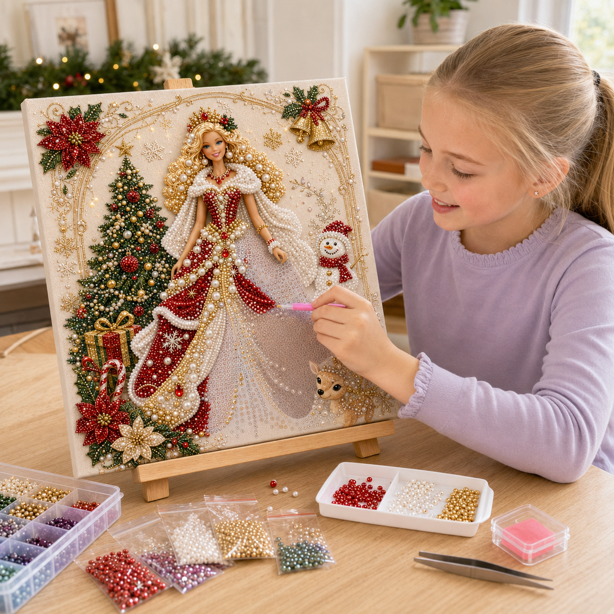 Last Day: 49% OFF - Fashion Doll Pearl Art DIY Kit