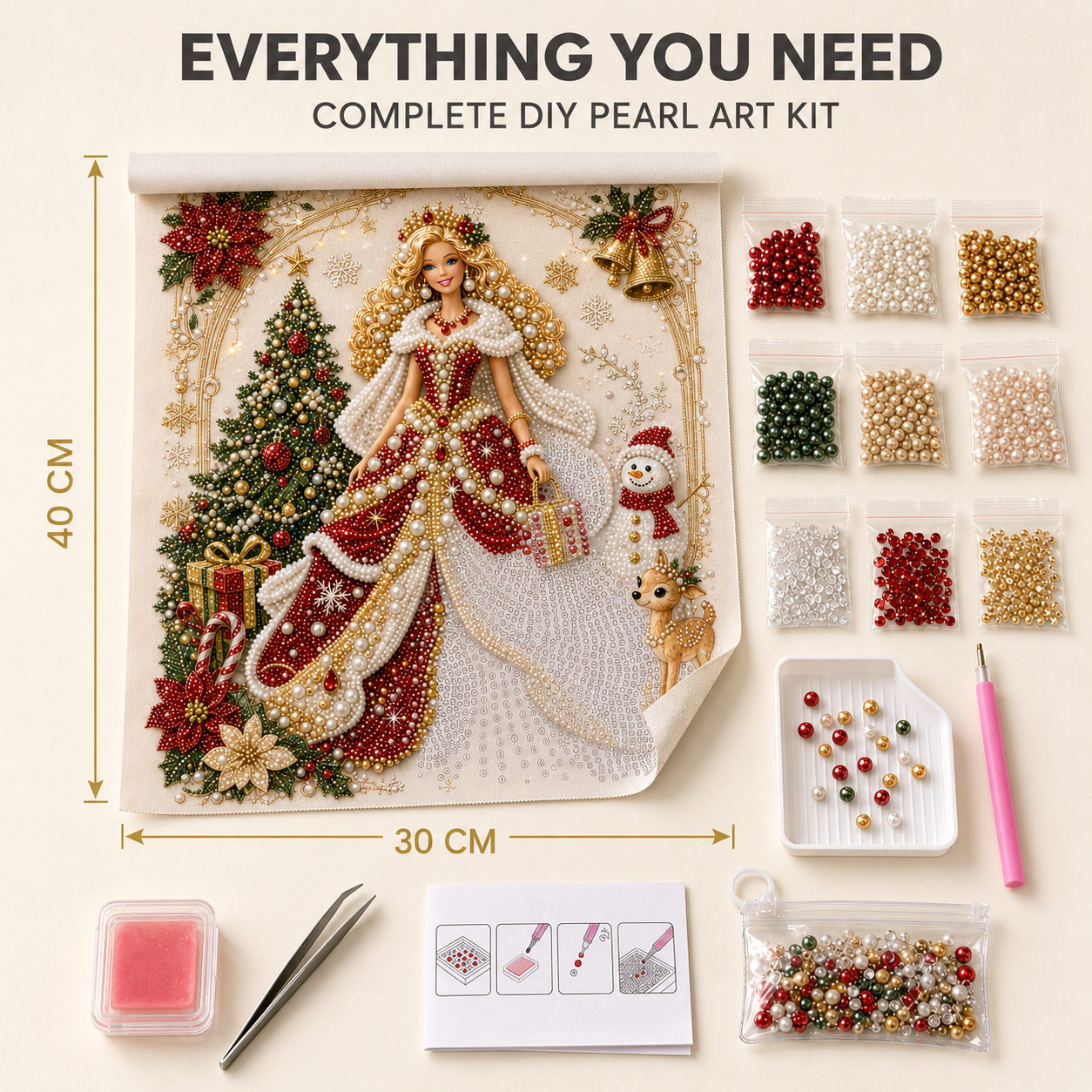 Last Day: 49% OFF - Fashion Doll Pearl Art DIY Kit