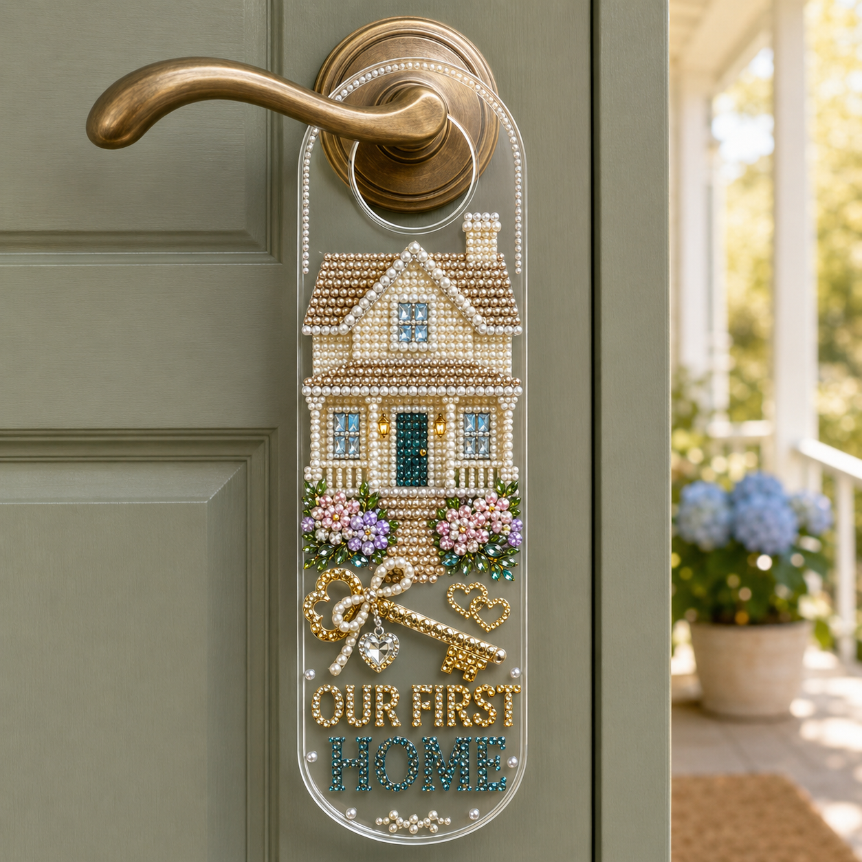 DIY Pearl & Crystal Door Hanger Kit – Sparkling Seasonal Hanging Décor