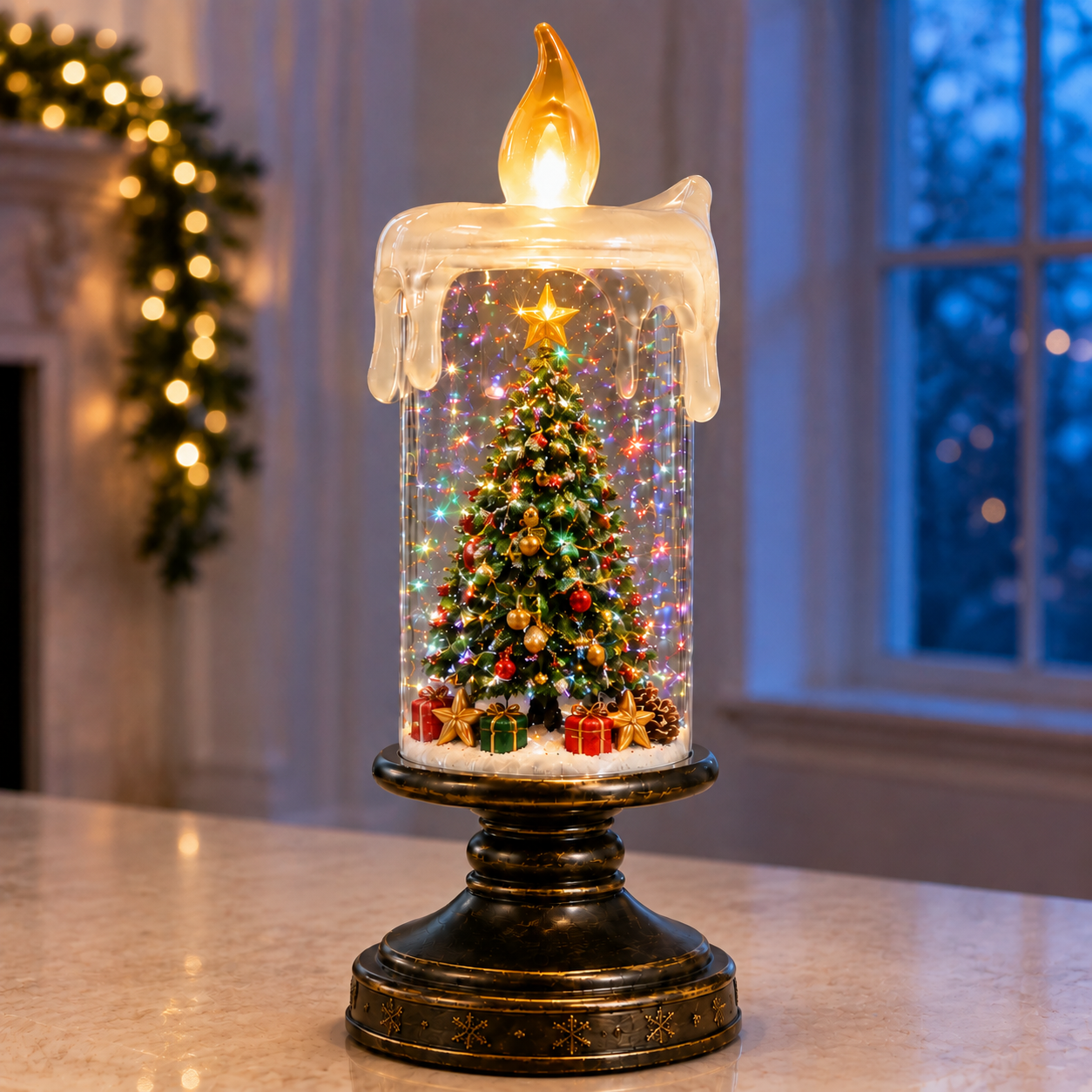 Light-Up Christmas Candle