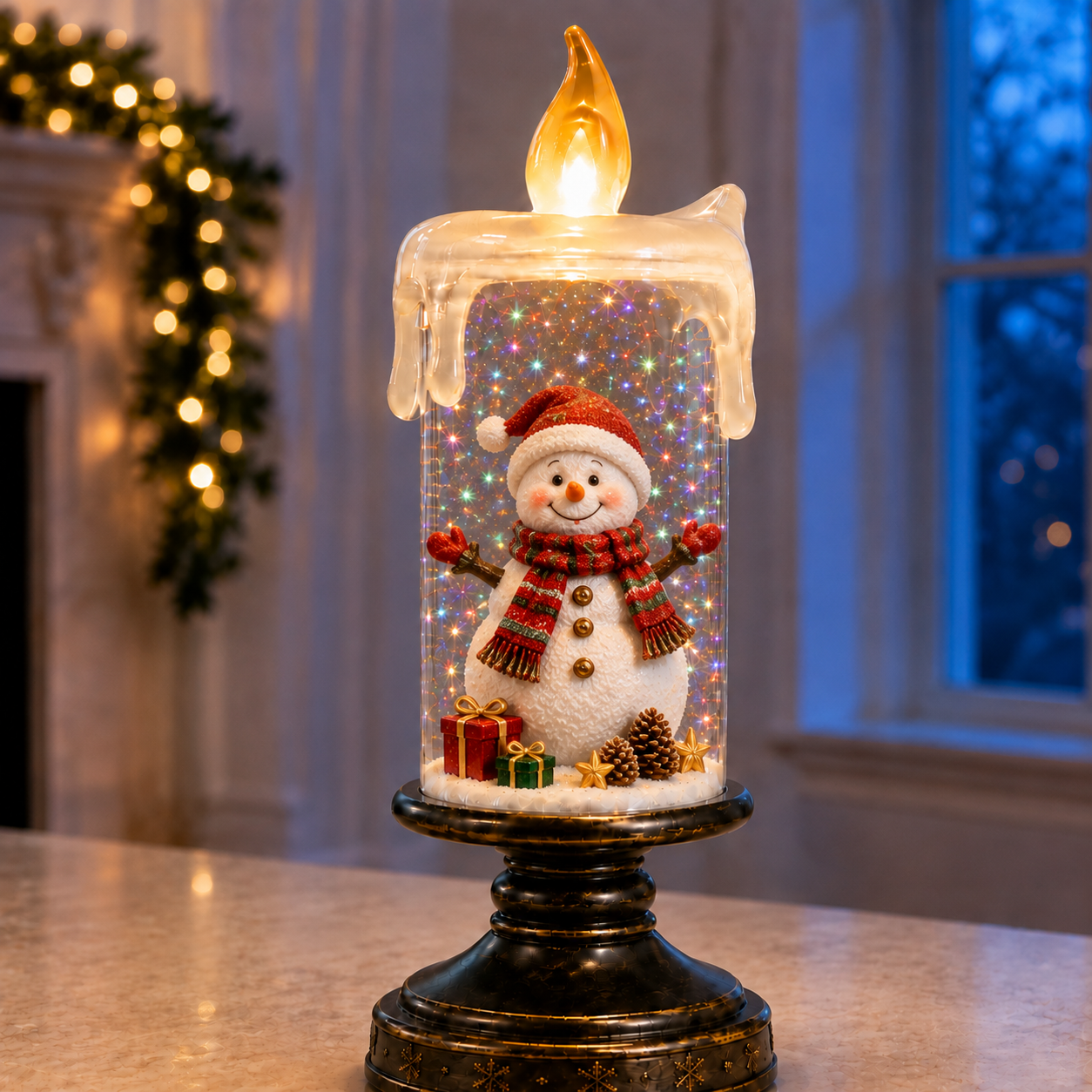 Light-Up Christmas Candle