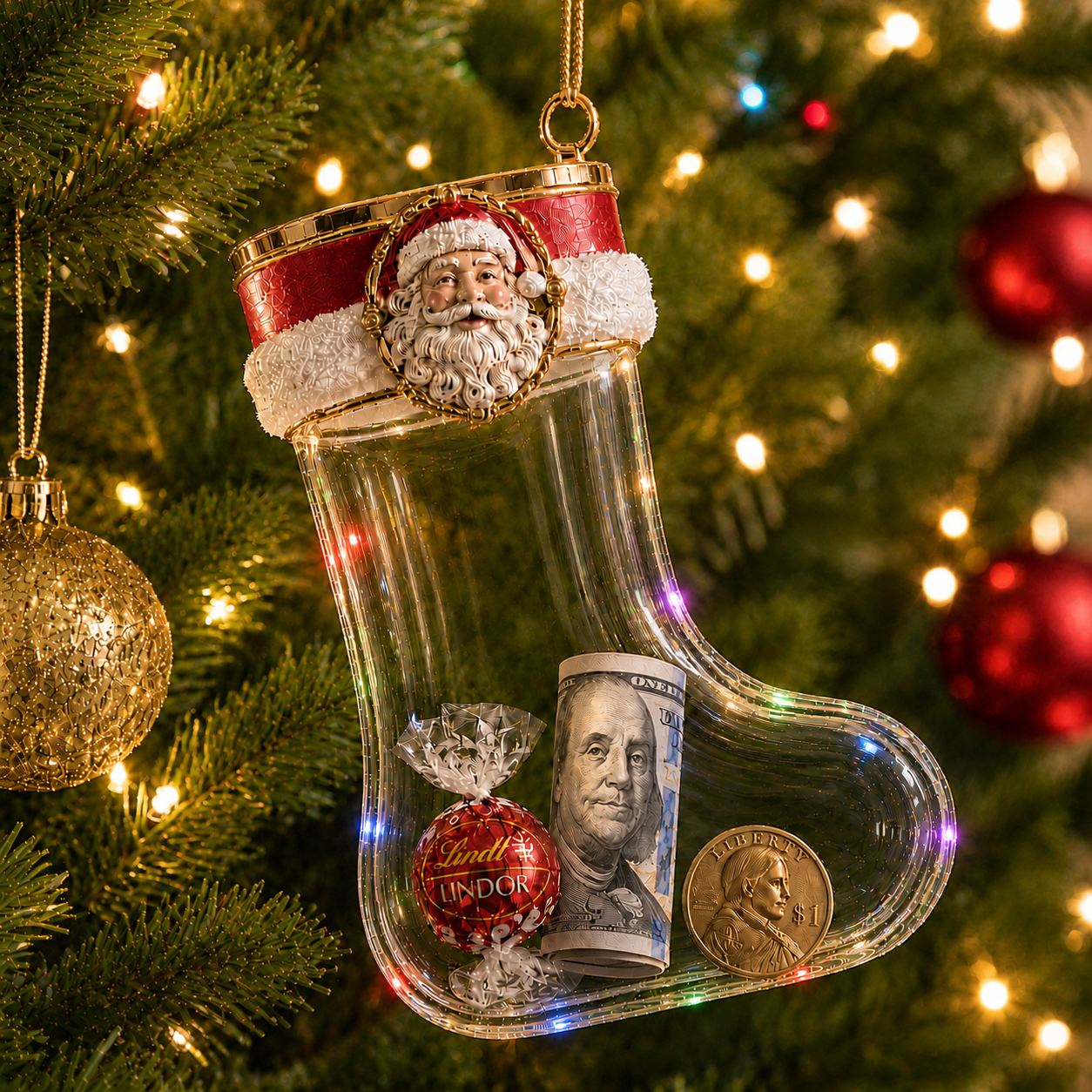 Fillable Christmas Stocking Ornament