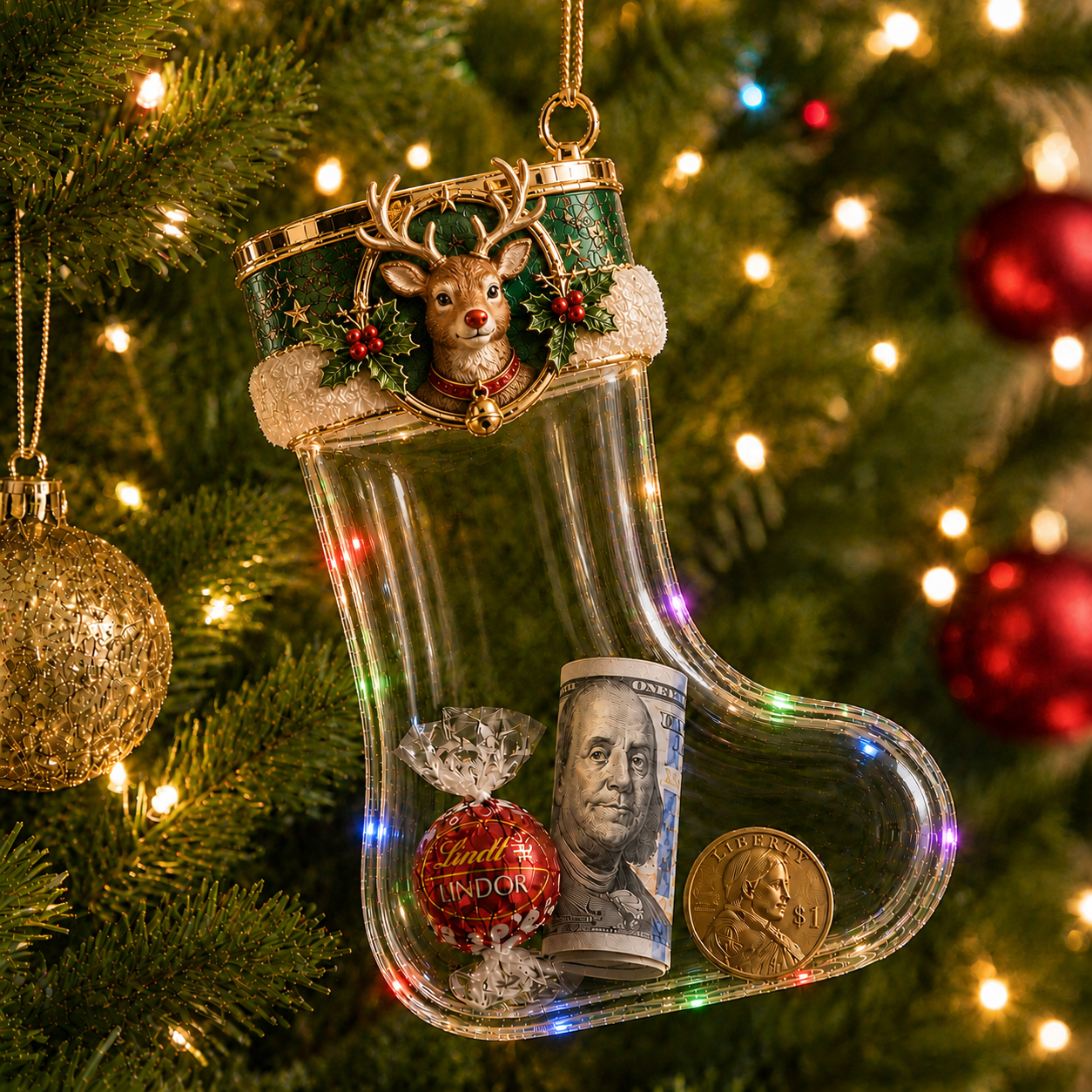 Fillable Christmas Stocking Ornament